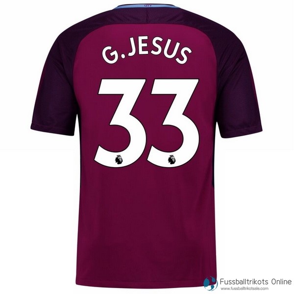 Manchester City Trikot Auswarts G.Jesus 2017-18 Fussballtrikots Günstig